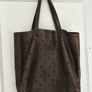 Madewell Dark Brown Leather Tote